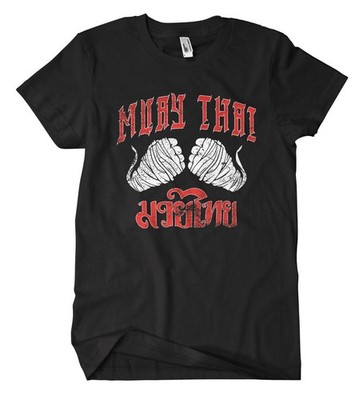 Muay Thai T-Shirt Karate Fun Kult MMA Miyagi K1 Boxen MMA Kung Fu Kick Kämpfer
