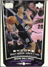 Jason Williams 1998/99 Upper Deck Encore Game Dated RC, card #144