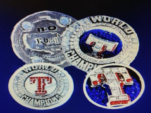 EXAS RANGERS EVAN CARTER WORLD SERIES REPLICA RING THEME NIGHT 08-06-25 LIMITED