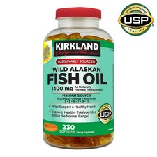 Kirkland Signature Wild Alaskan Fish Oil 1400 mg, 230 Softgels
