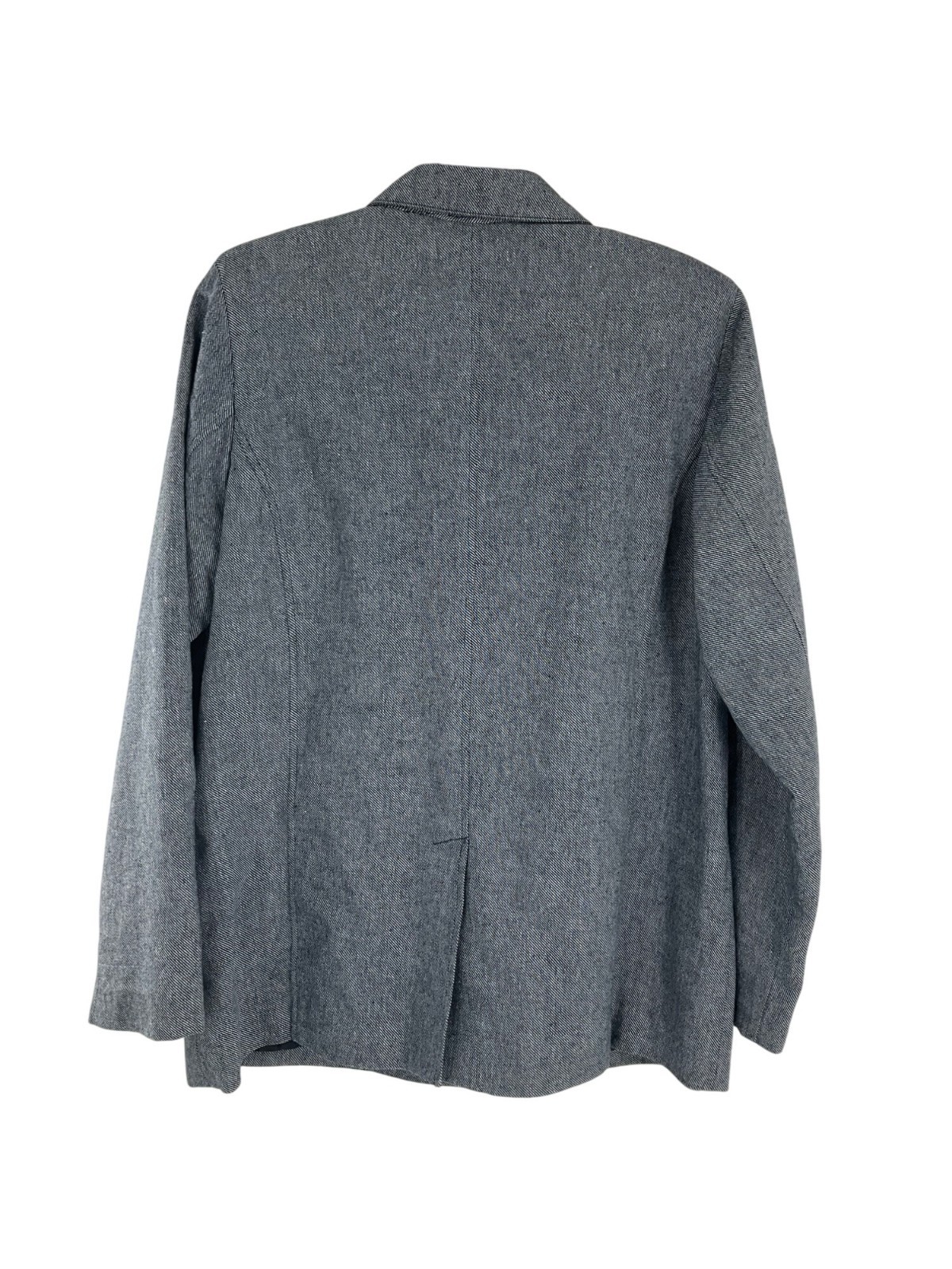 Dialogue Medium Gray Button-Front Jacket blazer P… - image 6