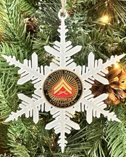 CORPORAL E-4 Rank Promoted USMC Challenge Coin Christmas Ornament Marine Corps