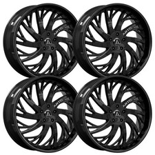 26 Inch 26x10 Artis Decatur Full Black Wheels Rims 6x5.5 6x139.7 35