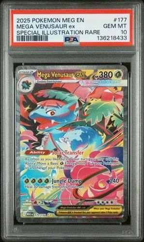 2025 POKEMON MEG EN-MEGA EVOLUTION #177 MEGA VENUSAUR ex SIR PSA 10