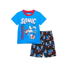 Sonic the Hedgehog boys tee  shorts 2 piece pajama set size Large 10-12 