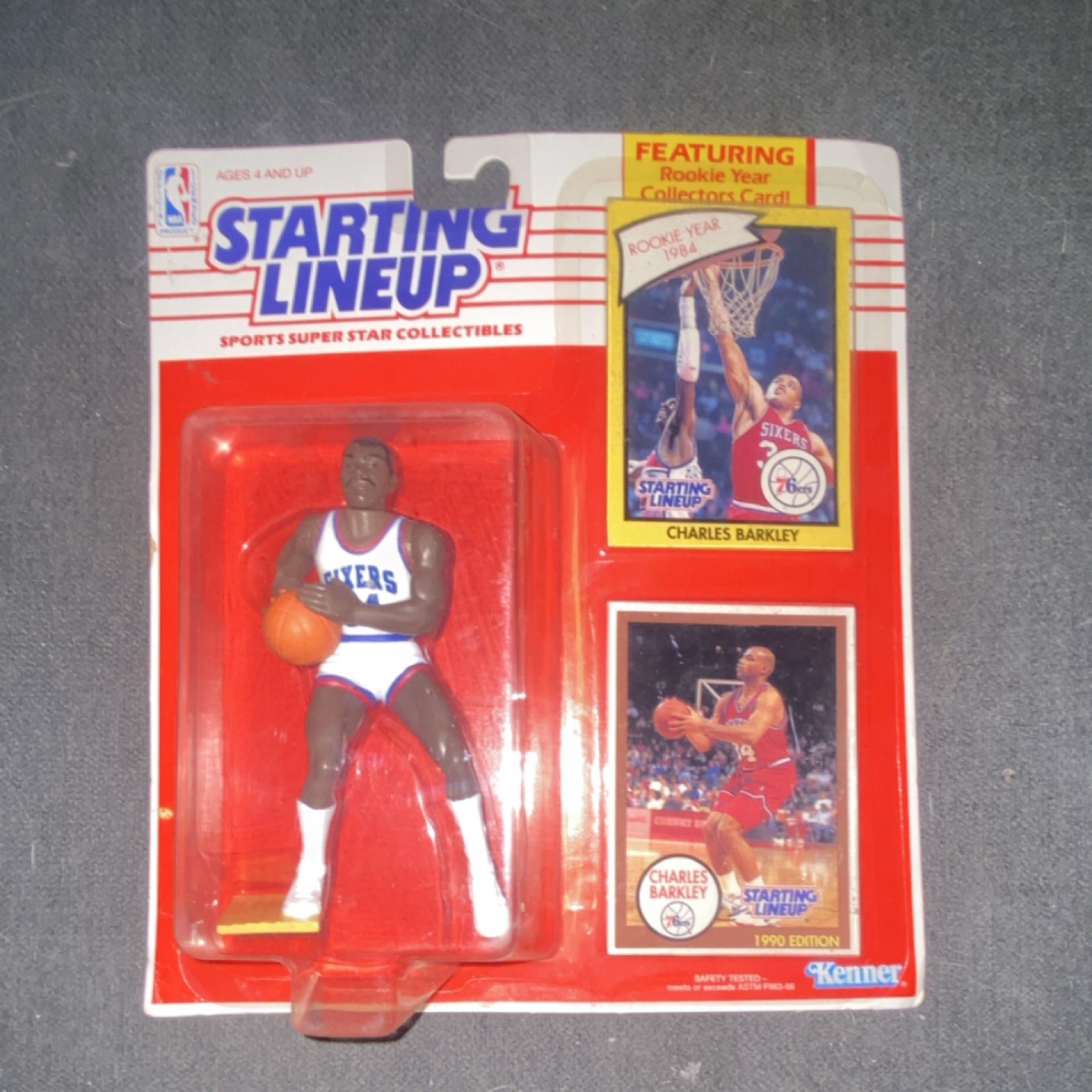 Kenner Starting Lineup Charles Barkley 1990 Action Figure w/ Collectors Card