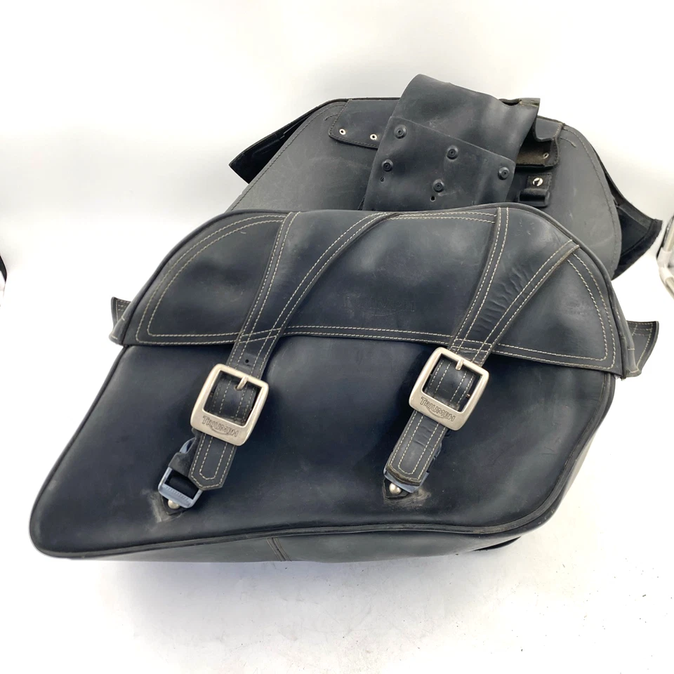 Alforjas de cuero Bonneville Speedmaster OEM Triumph A9520019 Foto 2 de 4