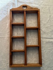 Country Wood Wall Shelf Heart Cutout Curio Display Shelf Farmhouse Decor Vintage