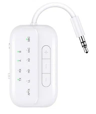 Bluetooth Transmitter Receiver, 2-in-1 V5.3 Wireless Adapter for Airplane, TV