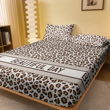 1 Simple modern printed matte Fitted Sheet, bedroom printed bed cover, bedding (
