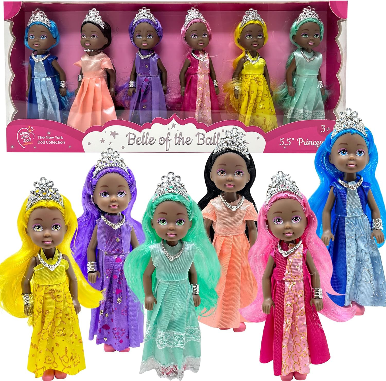 Set With Mini Princess Dolls For Girls &ndash; Princess Toy Doll