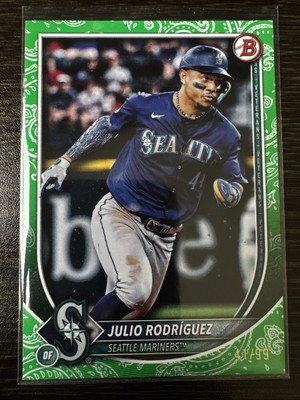 2025 Bowman Baseball Julio Rodriguez Green Pattern Parallel /99 | eBay