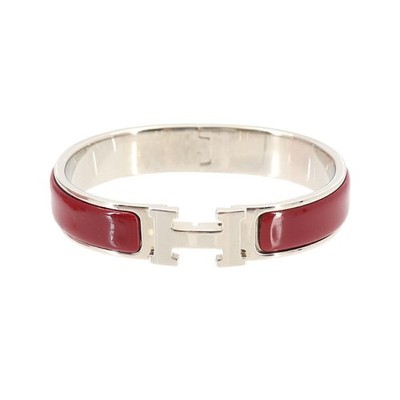 HERMES Clic H PM Armreif Silber Rot 90324931