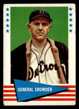 1961 Fleer Baseball Greats General Alvin Crowder #102 VG-EX Detroit Tigers