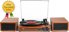 Vinyl Record Player with Speakers,Bluetooth Portable Turntable for Vinyl Records