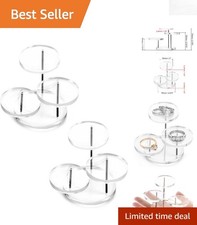Clear Acrylic 3 Tier Display Stand Set - Perfect for Jewelry and Collectibles