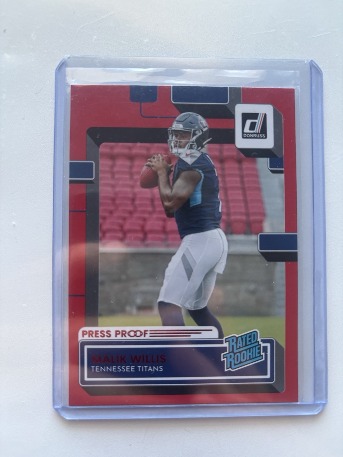 2022 Panini Donruss - Rated Rookie Malik Willis #303 Press Proof Red (RC)