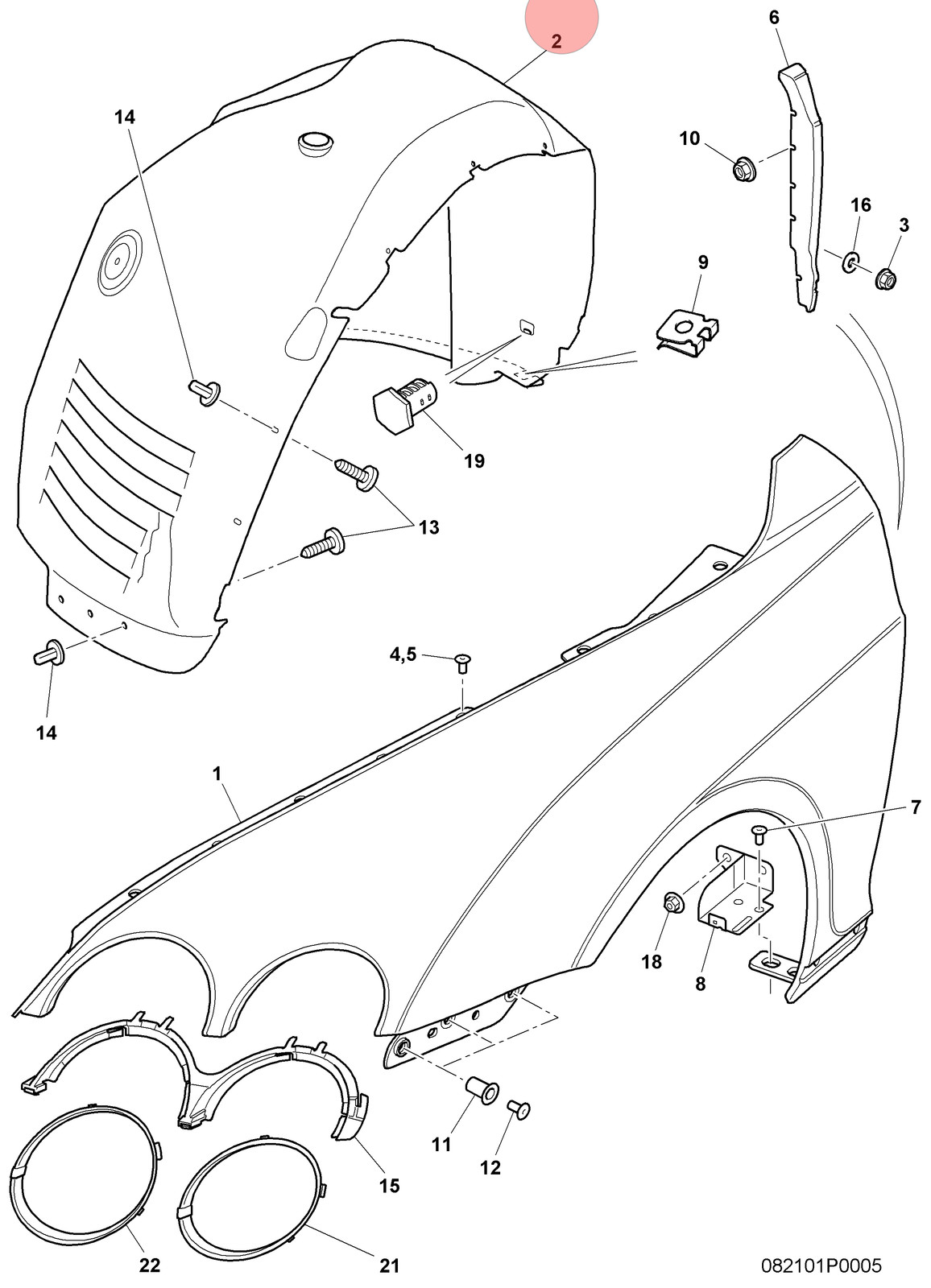 Bentley Continental 2010-2012 FRONT+RIGHT Fender liner