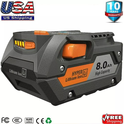 #ad #ad 8.0AH Battery for Ridgid 18V R840085 Lithium Battery Rigid 18V R840087 Tool NEW $25.39