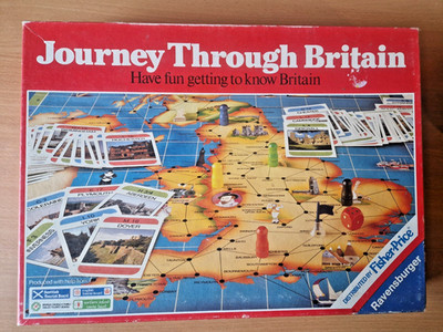 Reise durch Großbritannien selten Vintage Brettspiel Ravensburger Fisher Price 1988