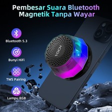 Bluetooth Mini Speaker Magnetic with RGB Lighting 5W Subwoofer Portable Soundbox