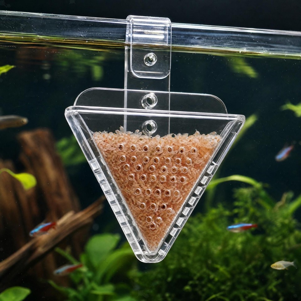 5 Pieces Fin Feeder Space-Saving Aquarium Feeder with Hanging Hook ...