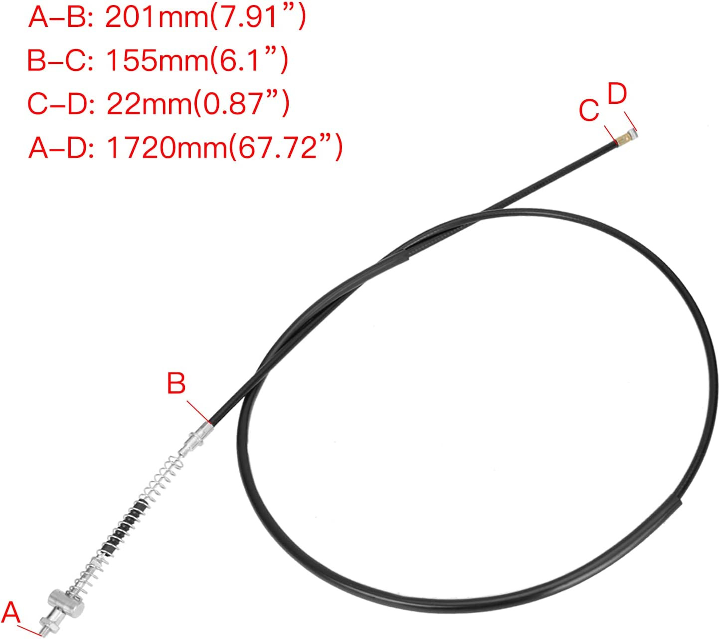 Mini Bike Brake Lever Kit Drum Brake Cable Shoes Replacement for  CT200U CT200U-