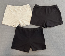 The Children's Place Girls Lot 3 Black Gray Shorts L 10/12 Pull-On Stretch