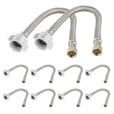 10 PCS 16 Inch Toilet Water Supply Connector Line Braided Hose 7/8 x 3/8 Comp