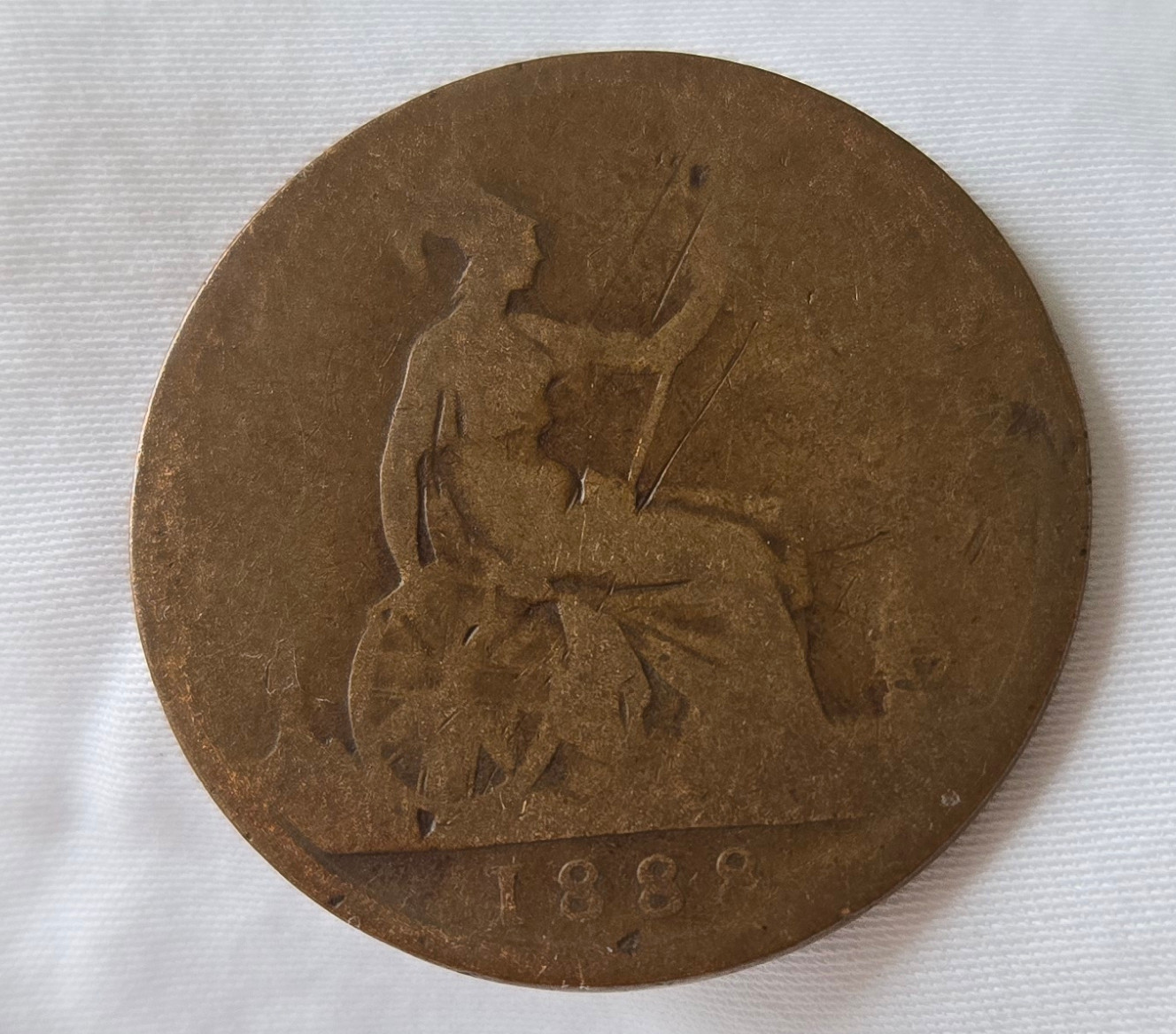 1888 British Penny Old Jack the Ripper Antique Coin Queen Victoria Royal Mint