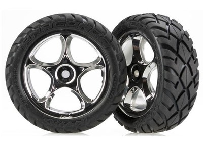 Traxxas 2479R - Anaconda Tires, Tracer 2.2'' Wheels Chrome, Front, Bandit VXL (2)