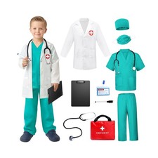 Doctor Costume for Kids with Realistic Stethoscope Career Day and H... Fast Ship