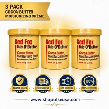 Red Fox Cocoa Butter Moisturizing Creme 12 oz &times; 3 | Rich Hydration & Skin Soften