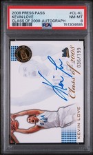2008 Press Pass Kevin Love Rookie (RC) - Class of 2008 - On Card AUTO /199 PSA 8. rookie card picture