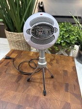 Blue Snowball Ice White Microphone w/ Tripod Good Condition With Cable.