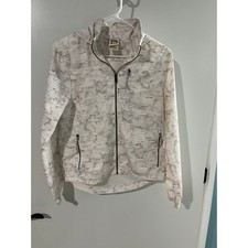 Avalanche Light Hooded Hiking Jacket Floral Neutral Print Full Zip Women s Small