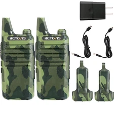 Camouflage Retevis RT22 Walkie Talkie 1000mAh CTCSS/DCS 2Way Radio for Outdoor*2