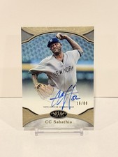 2020 TOPPS TIER ONE CC SABATHIA PRIME PERFORMERS AUTOGRAPHS PPACS 16/80