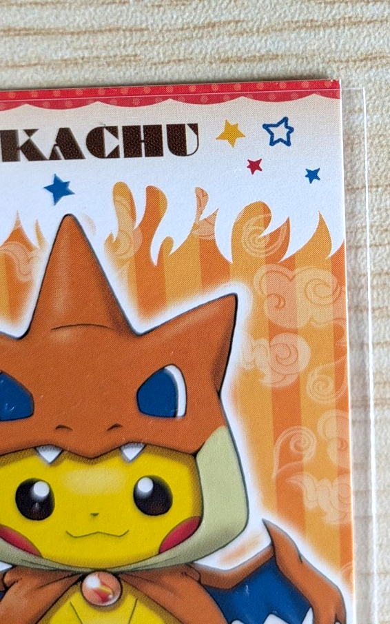 Poncho Pikachu Mega Lizardon X & Y Set Business Card Pokemon