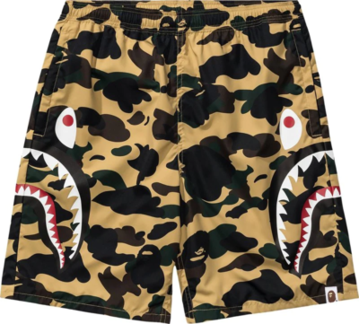 BAPE 1ST CAMO SIDE SHARK BEACH SHORTS - AUTHENTIC - NEW WITH TAGS