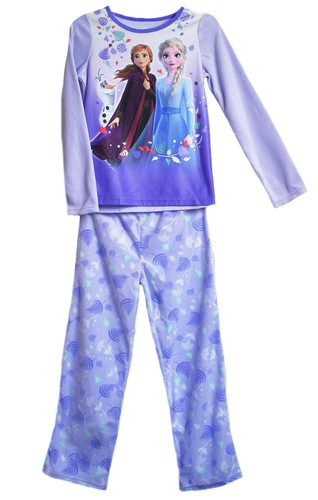 Disney Frozen Little Girls Pajama Set 3-Pc Fleece Robe PJ Jacket Pants Size 8 - Picture 2 of 4
