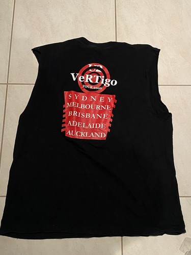 U2 2006 VERTIGO Australia New Zealand T-shirt Tank Top Singlet L Tour Vintage - Picture 7 of 10