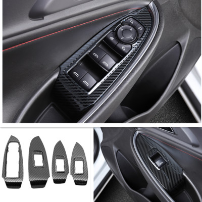 For Chevrolet Malibu 2016-2022 Window Switch Panel Cover Set Carbon Fiber Look Q