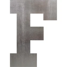 Letter F Steel Cut Out Metal Art Decoration