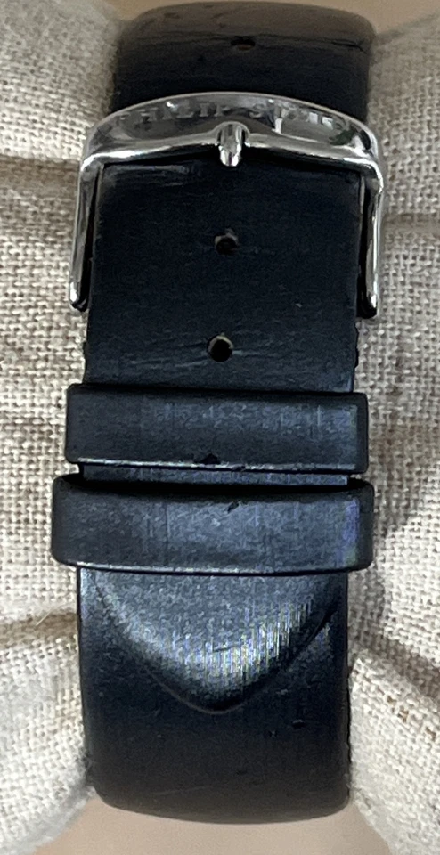 *Reloj suizo Philip Stein blanco doble tiempo cristal de zafiro para mujer - Batería nueva Foto 3 de 4