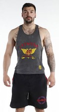  Fitwise Men's Tank Top Vest Cotton Sleeveless T-Shirt Summer Training Dark Grey
