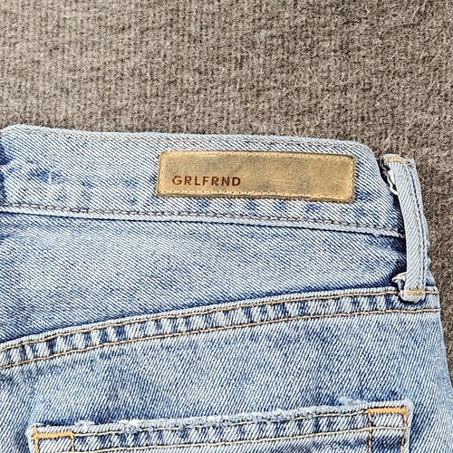 Grlfrnd Womens 'Karolina' Slim Straight High Rise Distressed Jeans Blue Size 26 - Picture 5 of 14