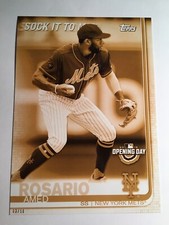 2019 Topps Opening Day Sock It To Me Jumbo 5x7 Amed Rosario Mets 08/10