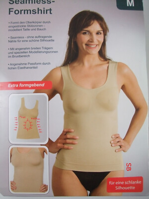 Damen Formshirt Trägerhemd beige Top Größe S/ M Achselhemd