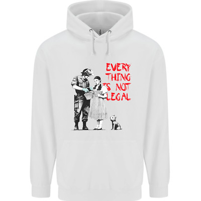 Banksy Kunst Everything Is Not Legal Herren Kapuzenpullover